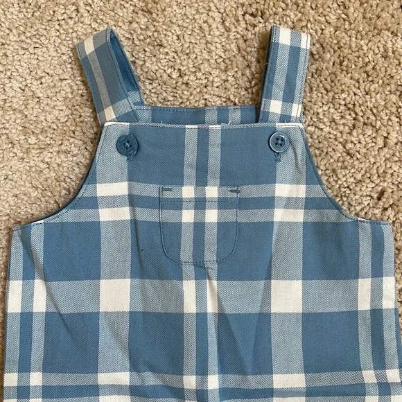 Janie & Jack - Blue & White Romper 0-3mo - Picture 2 of 6